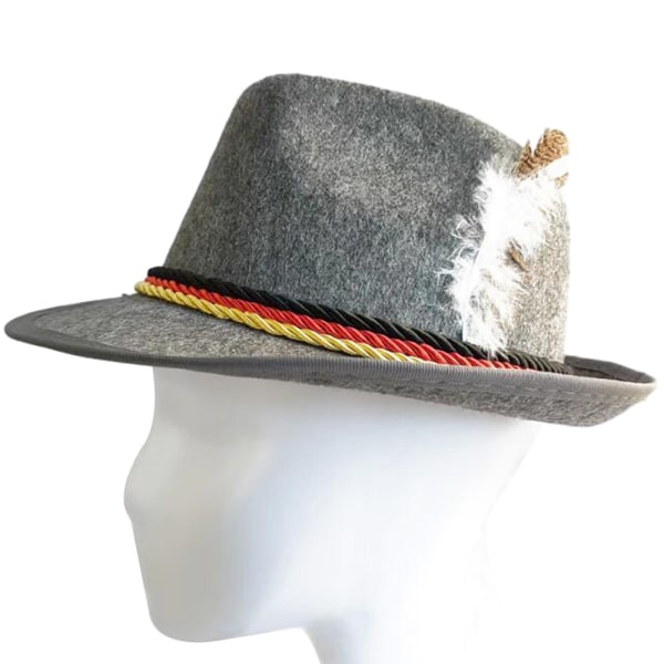 München Oktoberfest Herre Vandreturshat Bowler Hat Gray