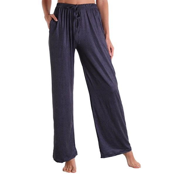 Dames Pyjamasbukser Stræk Lounge Bukser Dark Grey L