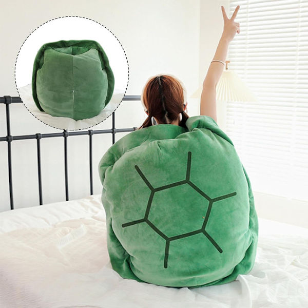 Bärbar sköldpadds skal kudde sköldpadda skal plyschdjur sköldpadda plysch kuddleksak Green 60cm