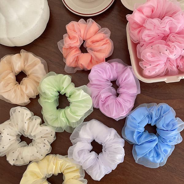 11 stk Lysende Hårstrikk LED Scrunchy Hårbånd 11PCS