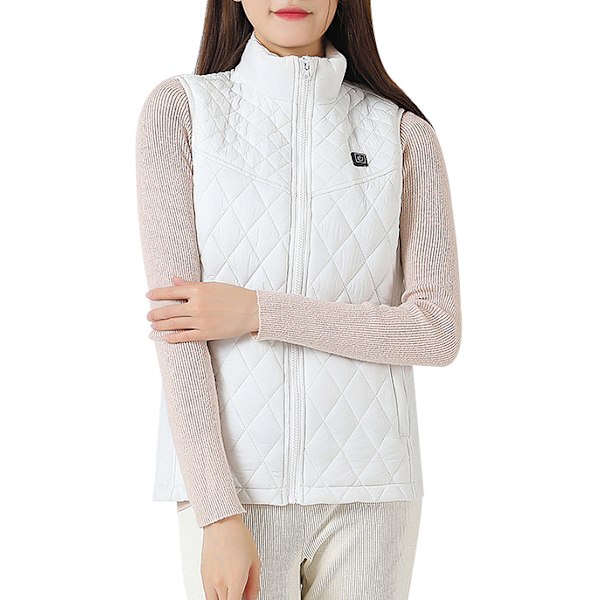 Uppvärmd väst för kvinnor, Lätt värmejacka väst white XL
