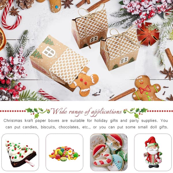 50-pack Julklappsförpackningar, Julkraftpappersgodisaskar