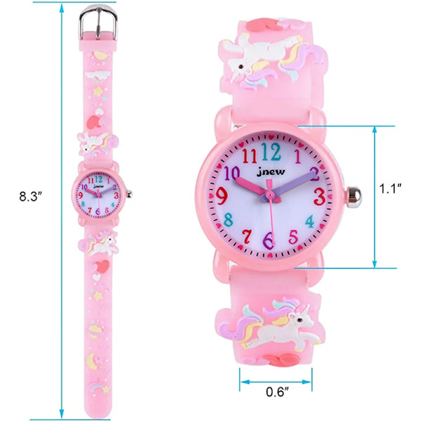 Kids Unicorn Watch 3D Cartoon Waterproof Watch Pink