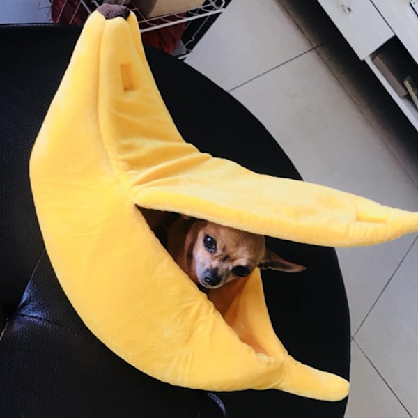 Söt Banana Pet Bed House yellow L