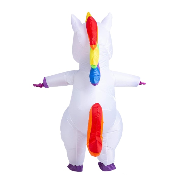 Unicorn Uppblåsbar Dräkt för Vuxen rolig Halloween Blow Up kostym Colorful