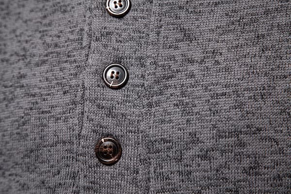 Herrar Turtleneck Knapp-Ner Långstickad Tröja Dark Gray S