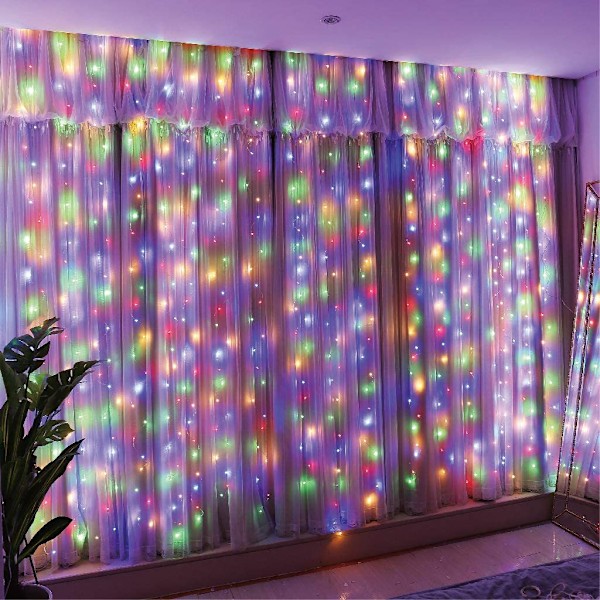 USB-drivna Hängande Fönster-Fairy Lights Colorful