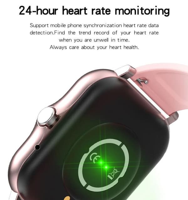 Mænds & Kvinders Bluetooth Smartwatch Vandafvisende Pink