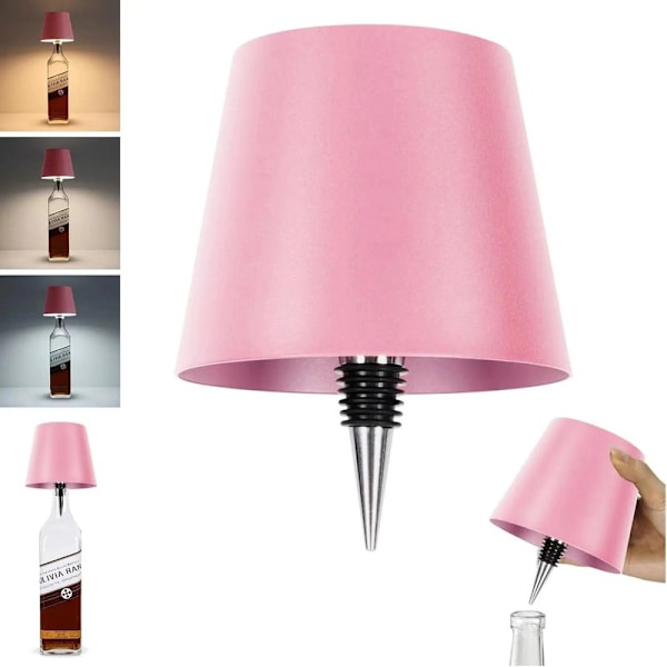 Langaton Pullolamppu, RGB LED -pullovalo Pink