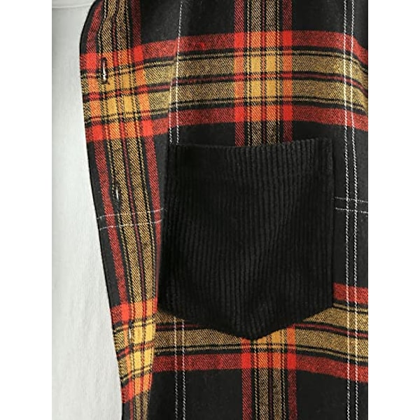 Manchester Patchwork-skjorta för män Black XL
