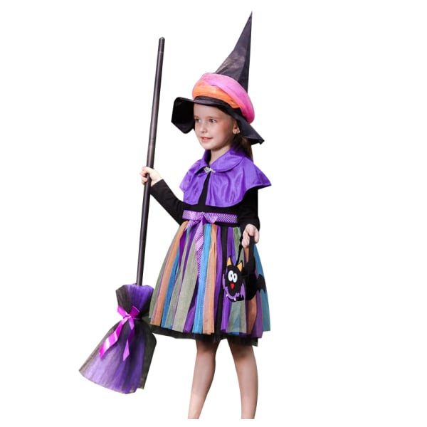 Halloween- set för barnflickor purple 100cm