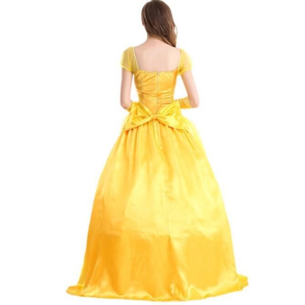Cospaly Princess Belle Yellow Gown Kjol Yellow S