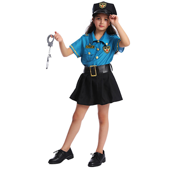 Flickans polis kostym set 135-150cm