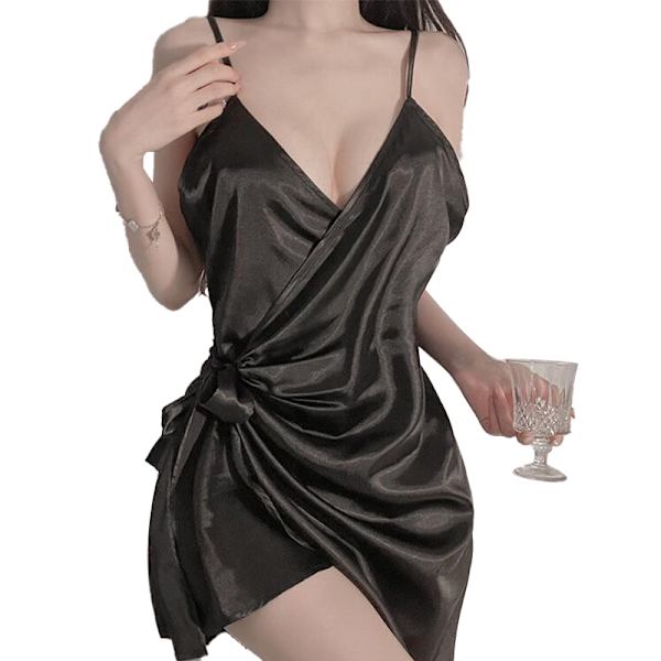 Dam Lingerie V-ringad Nattkläder Satin Nattlinne L