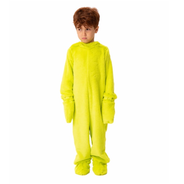 Julgrönt stort monster för barn kostym Cosplay Set L