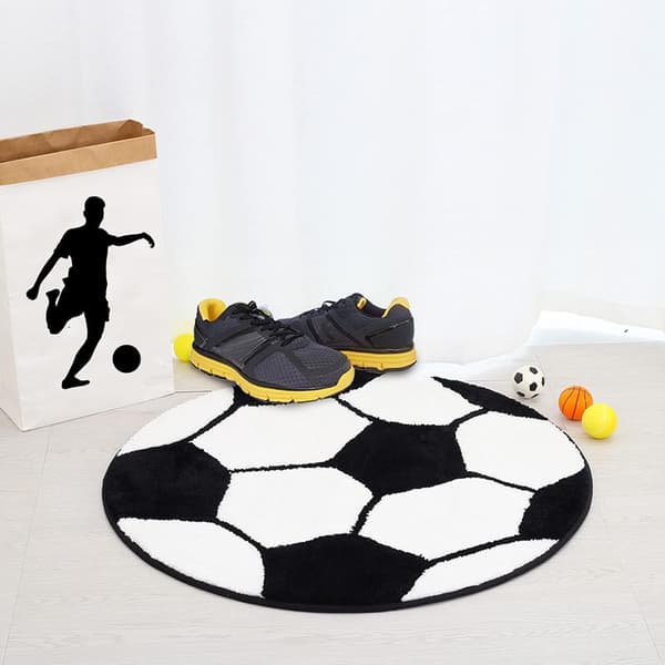 Barneromsteppe Basketball Rund Teppe Gulv Stol Matte E1