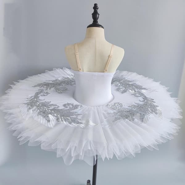 Flickor Balletklänningar Svan Dansföreställning Kostymer White 140cm