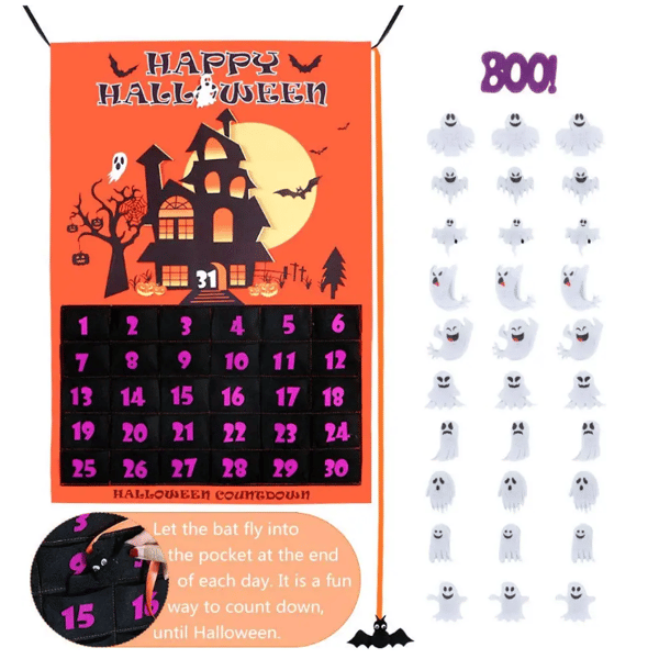 Halloween adventskalender för barn orange