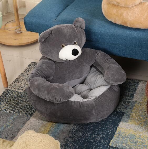 Karhunkokoinen Puoliavoin Lemmikkivuode Gray 46CM