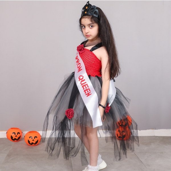 Halloween Child Girl Zombie Princess Cosplay Cosplay för rollspel S