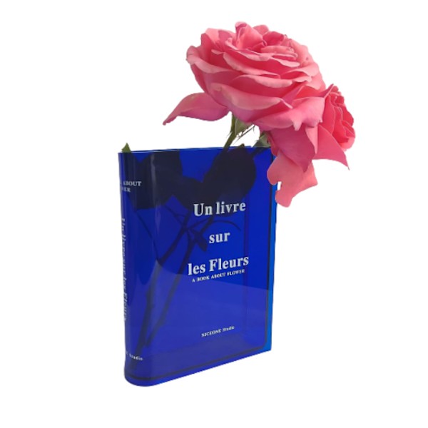 Akrylbokblomvas Klar för Heminredning Blue