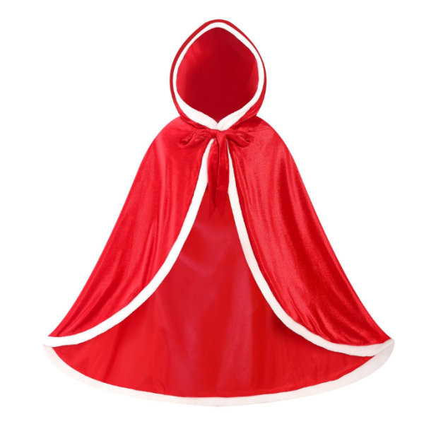 Girls Dress Up Hodded Cape Kostym för Princess Cloaks red 110