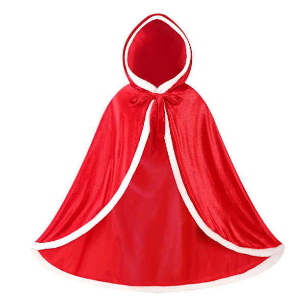 Girls Dress Up Hodded Cape Kostym för Princess Cloaks red 140