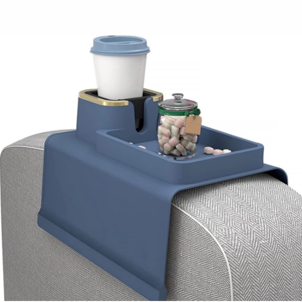 Mugghållare för Couch Silikon Soffdrinkshållare blue