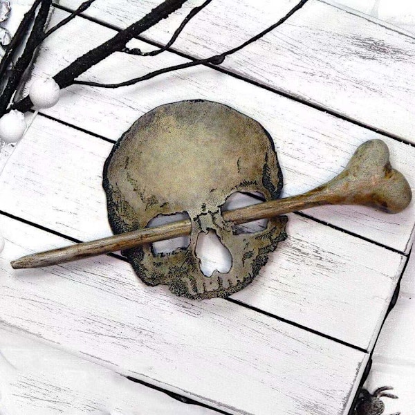 Goottilainen Kallo Hiustapit Horror Luuranko Hiushaarukat Skull