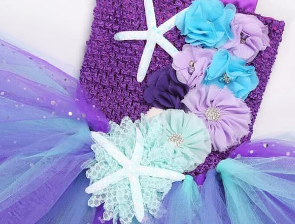 Glittrande Barnklänningar i Färgglada Paljetter med Gratis Hårband Purple S