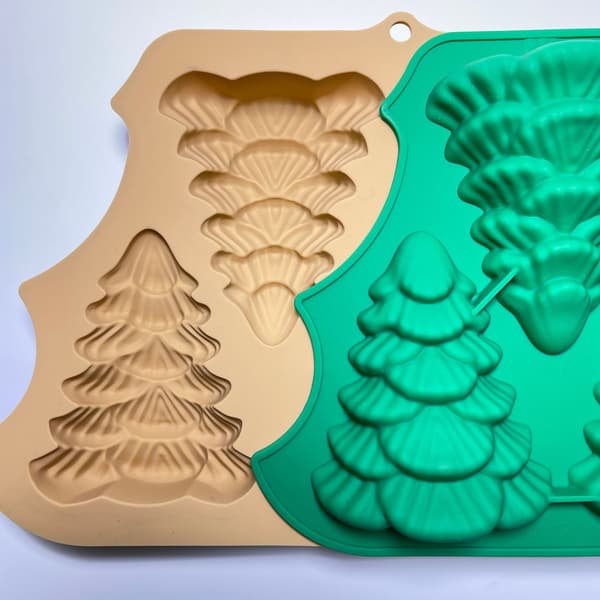 6 stk. Julekage Silikon Fondantforme Chokolade Slikforme Sæt Style2
