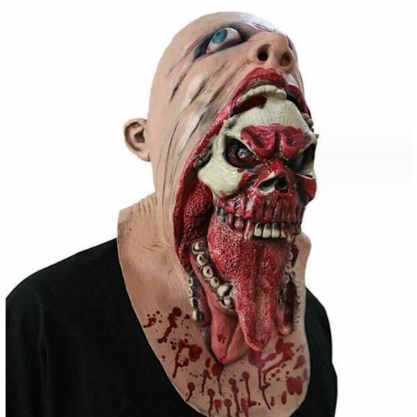 Halloween Horror Zombie Latex Huvudöverdrag 48*34CM