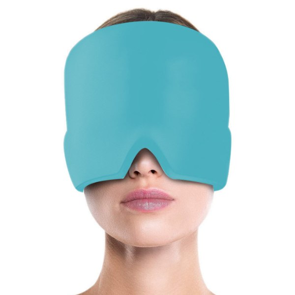 Migrän Ice Head Wrap Ice Pack Mask blue