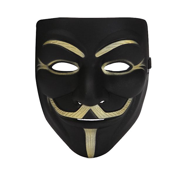 Hacker Mask V för Vendetta Mask black