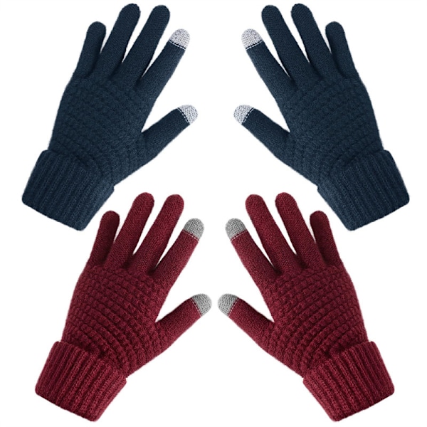 Vinterhandskar Dam Touchscreen Handskar för Kvinnor 2PCS#2