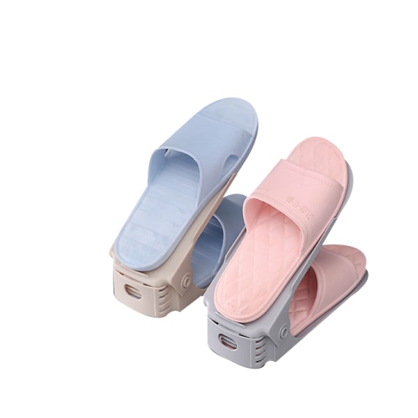 Shoe Organizer dubbla lager skor förvaringsställ khaki