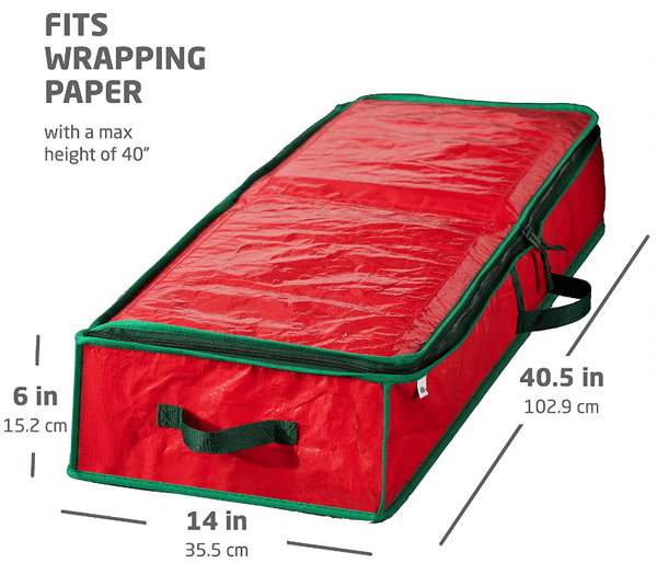 Förvaringspåse för julomslagspapper red