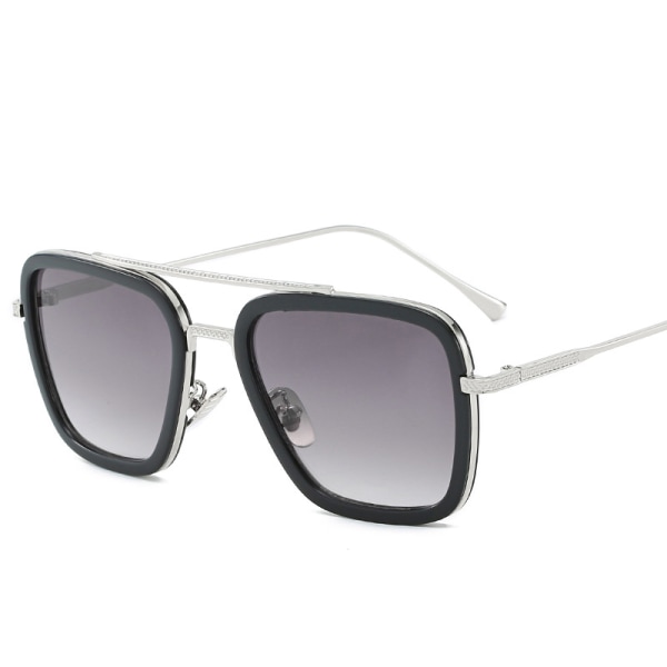 Retro Aviator Solglasögon fyrkantig metallram Style 3