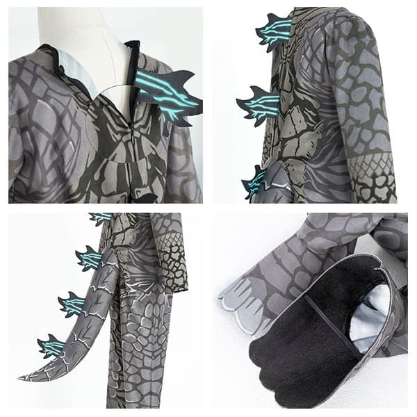 Dinosaur Kostume til Børn - Monsters Cosplay Jumpsuit 110