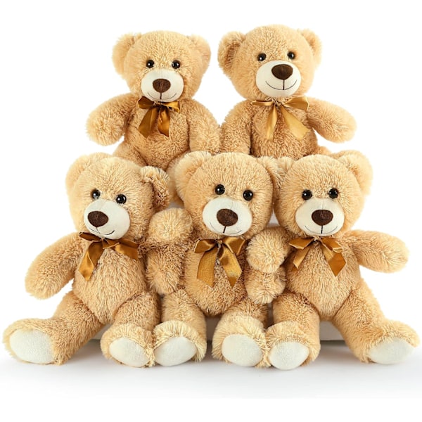 5-pak 14'' Teddybjørn Plysdyr 35CM