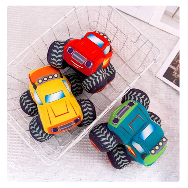 Plush Leksaksbil, Mjuk Fylld Bil Kudde Blue