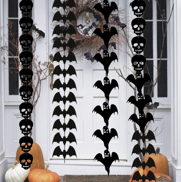 Halloween hängande prydnader med rep Ghost Bats hängande skyltar Style 1