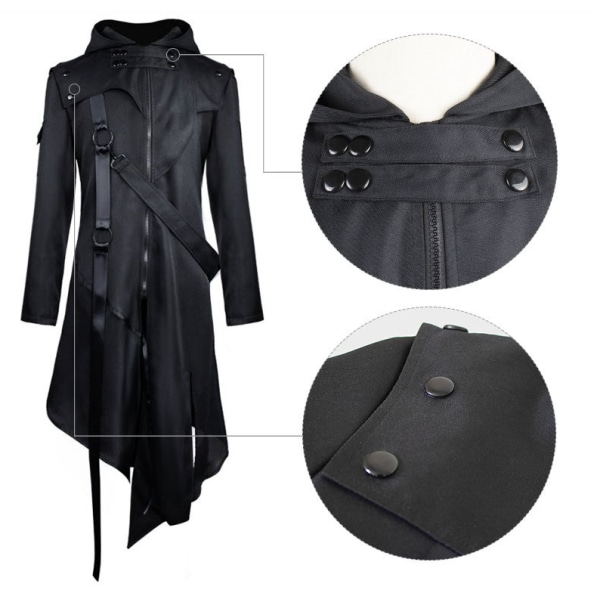 Herrjacka Halloween Long Gothic Vintage kostym XL