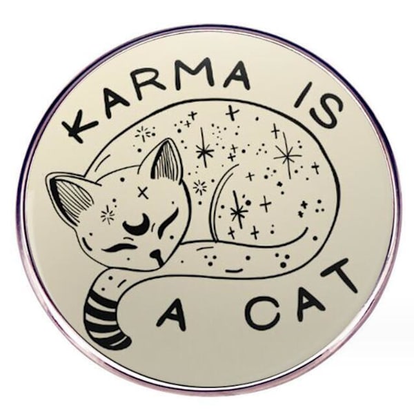 Kattmönster Metalllegering Badge Tillbehör Beige