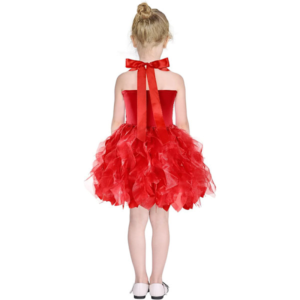 Tyttöjen Tutu-mekko, Kimaltavaa Sekvensoitua Tullea Prinsessan Syntymäpäiväjuhla-asu Red 8T