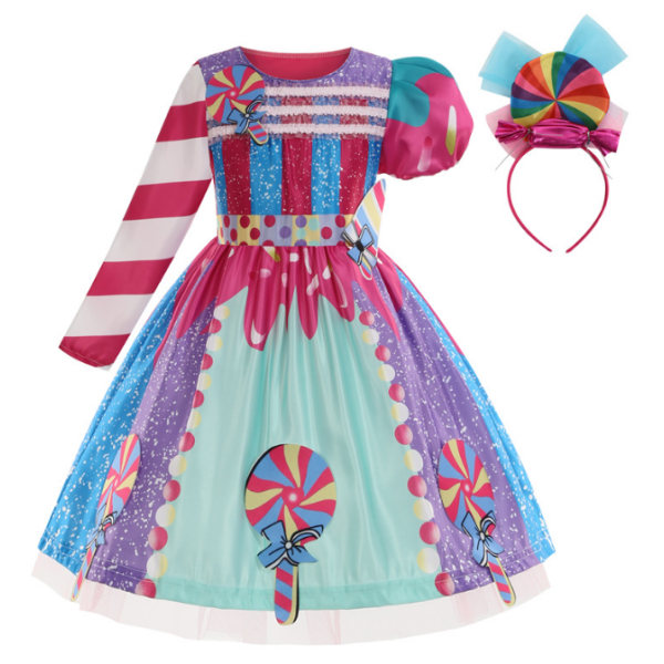 Baby Girls Lyx Princess Party Halloween kostym 120cm