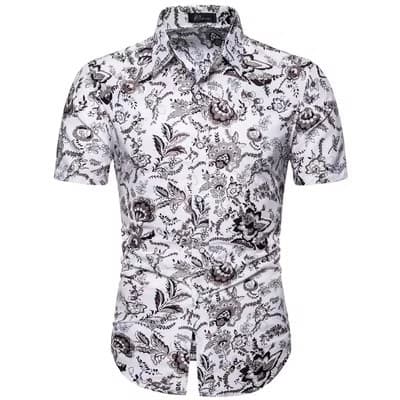 Menn's Kortsleevede Skjorter, Fasjonable Trykte DC02 2XL