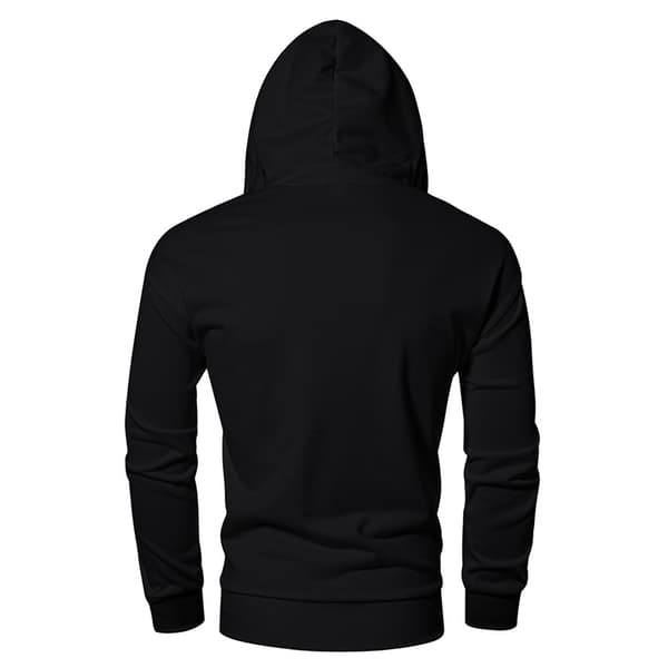 Fleecehettegenser med full glidelås for menn Black L