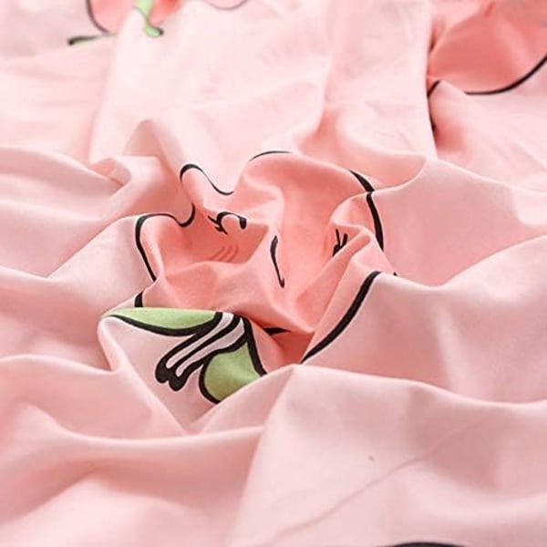 3st Cartoon Cover Set Peach Sängkläder Täcken Set Single