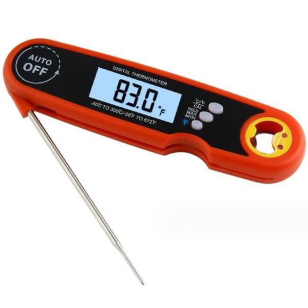 Foldbar Vandtæt Madtermometer Red